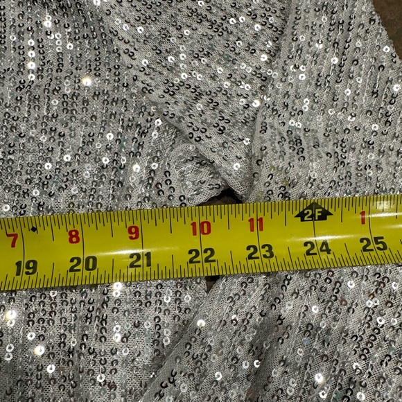All Over Silver Sequin Button Up - Picture 2 of 5